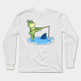 Frog Fishing Fishing rod Shark fin Long Sleeve T-Shirt